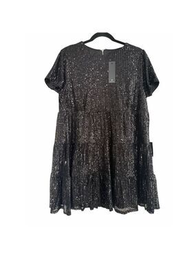 NWT Lulus Black Sequin Mini Dress - Large